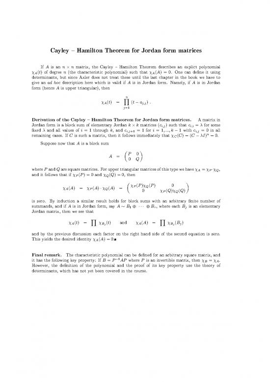 picture Matrix Pdf 174023 | Cayley Hamilton