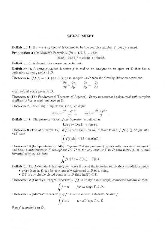 Calculus pdf download 172416 cheat sheet