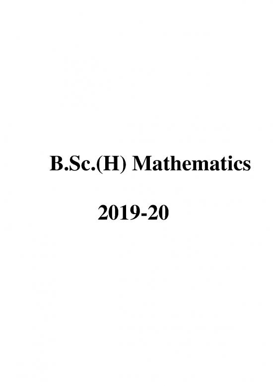 picture_Calculus Pdf Download 172396 | Courses Of Study Cos Bsc  H  Maths With Brief Syllabus And Course Outcomes