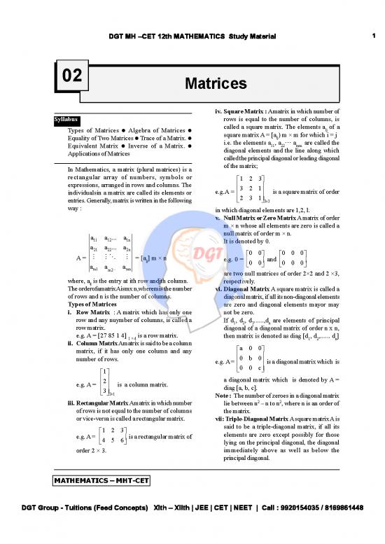 picture Matrix Pdf 172769 | Dgt Matrices