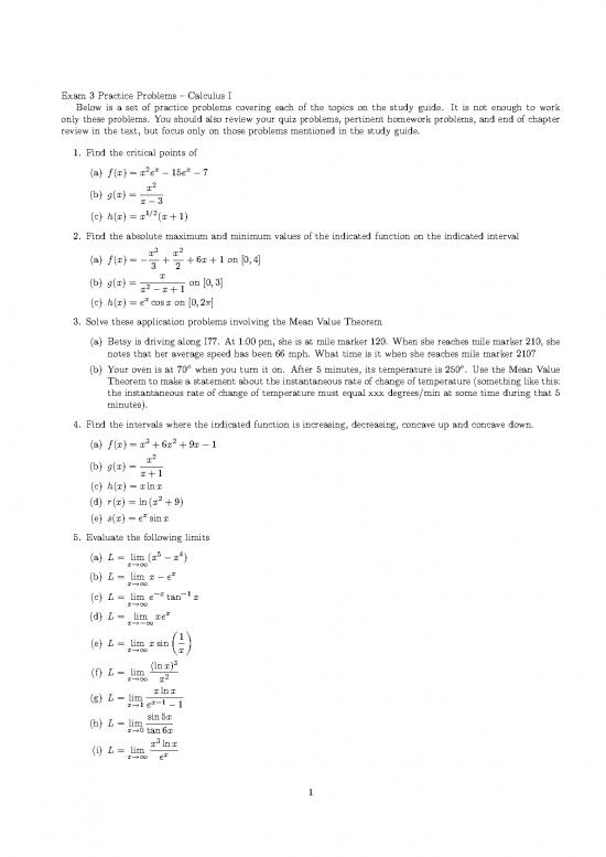 picture Calculus Pdf Download 172338 | Exam3practiceproblems
