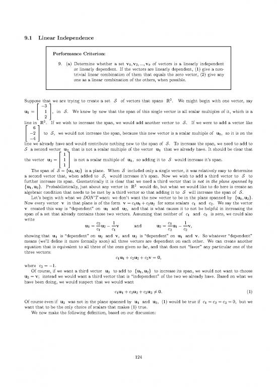 picture Linearly Dependent And Independent Vectors Examples Pdf 172822 | F13 341 Book Sec 9 1