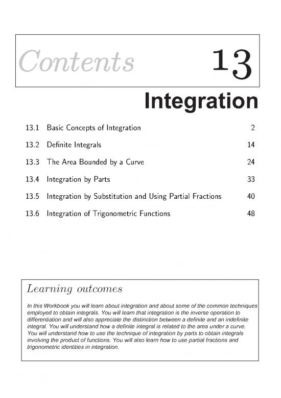 picture1_Indefinite Integral Pdf 173708 | Helm Workbook 13 Integration