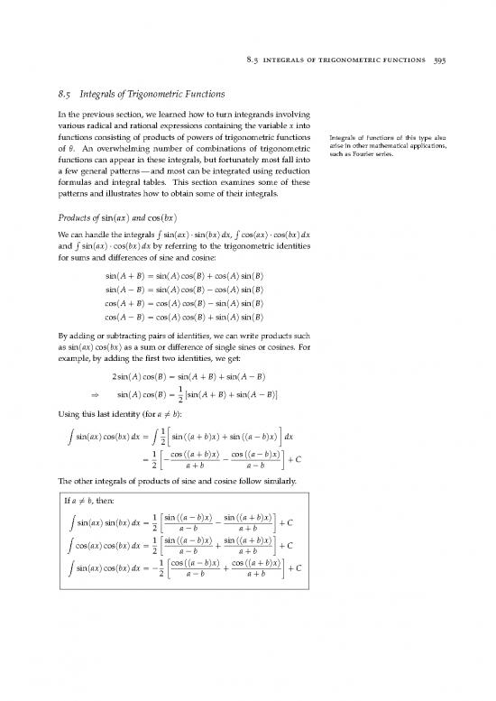 picture_Integrals Of Trigonometric Functions Pdf 173588 | Hoffman Calculus 8 5