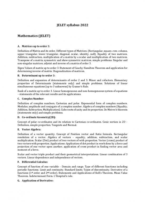 picture Matrix Pdf 173782 | Jelet Syllabus