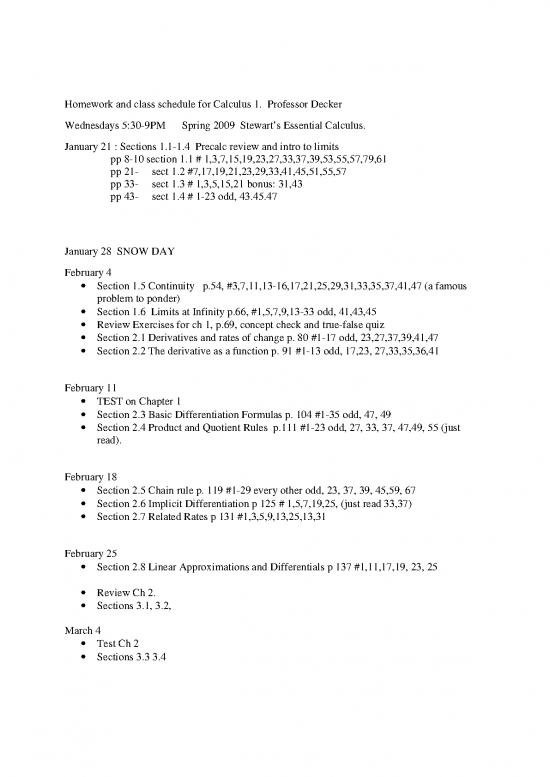 picture Calculus Pdf Download 172504 | Mat 254 Homework Schedule Decker Sp09