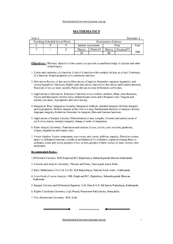 picture Derivatives Calculus Pdf 173181 | Mathematics I