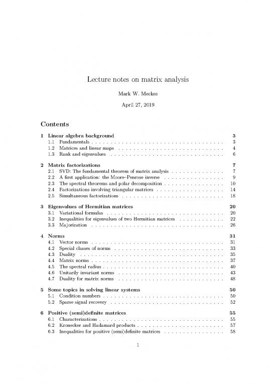 picture Vector Analysis Notes 172741 | Matrix Analysis