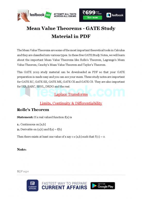 picture_Calculus Pdf Download 172631 | Mean Value Theorems Gate Study Material In Pdf 37673877