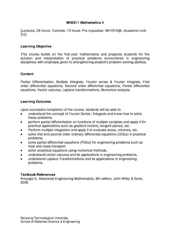 picture Vector Integration Pdf 172403 | Mh2811 Mathematics Ii