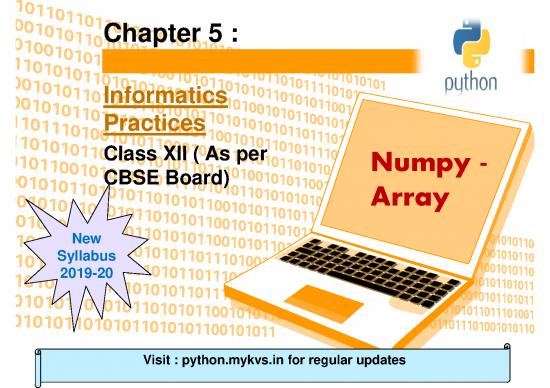 picture_Python Pdf 174125 | Numpy   Array