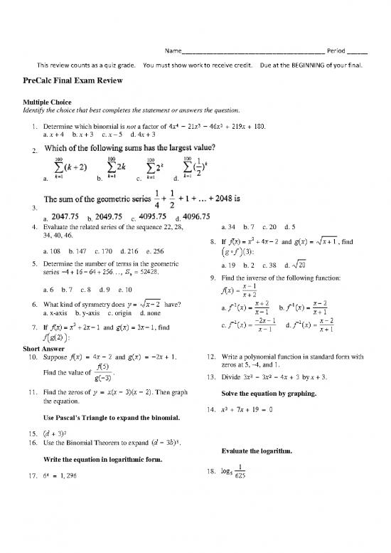 picture1_Precalc Review Pdf 173664 | Precalc Spring Final Review 2015