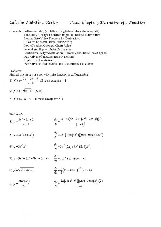 picture Derivatives Calculus Pdf 172562 | Review Packet Solutions2