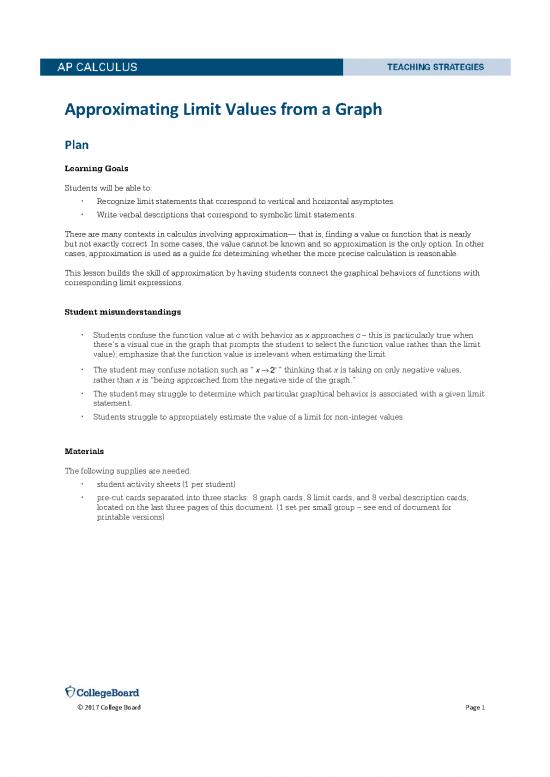 picture1_Calculus Pdf Download 172704 | Sample Calculus Lesson Plan Unit 1 2018 2019