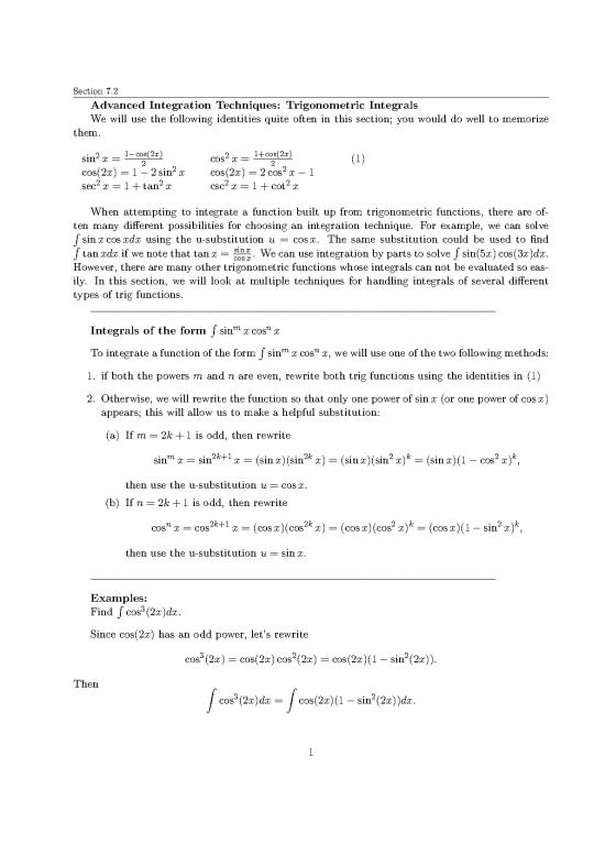 picture1_Integrals Of Trigonometric Functions Pdf 173403 | Section 7 2