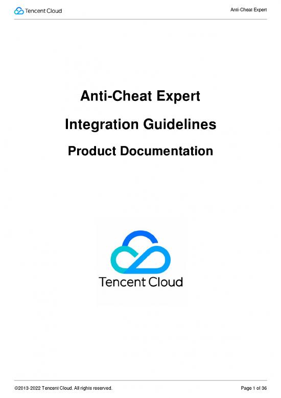 picture Integration Cheat Pdf 173204 | Tencent Cloud 1018 30304 En