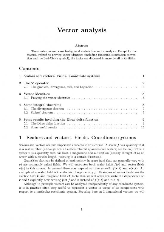 picture Vector Analysis Notes 173126 | Vector Analysis