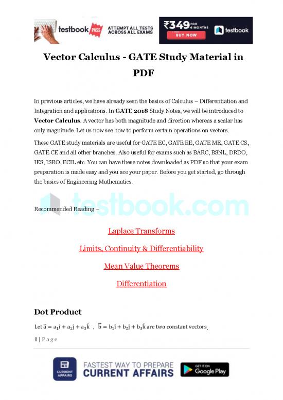 picture_Vector Integration Pdf 171694 | Vector Calculus Gate Study Material In Pdf Ebe4818c