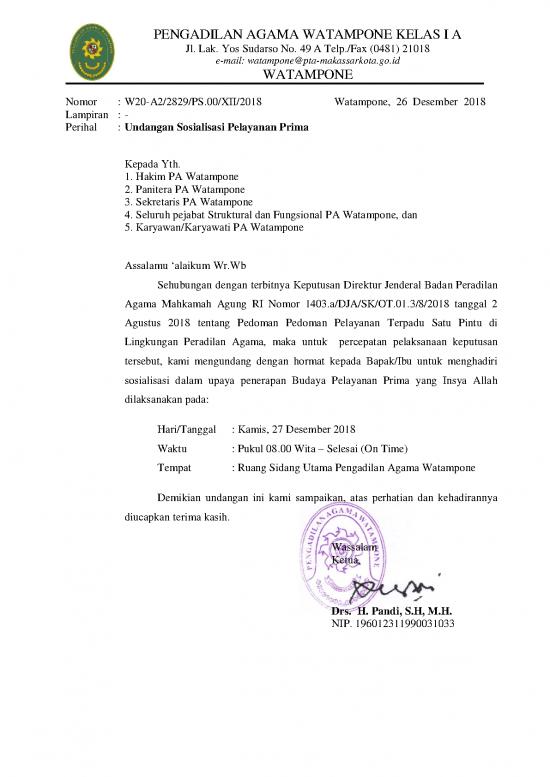 picture 1 Rapat Sosialisasi Pelayanan Prima | File - Undangan Sosialisasi Id 16418