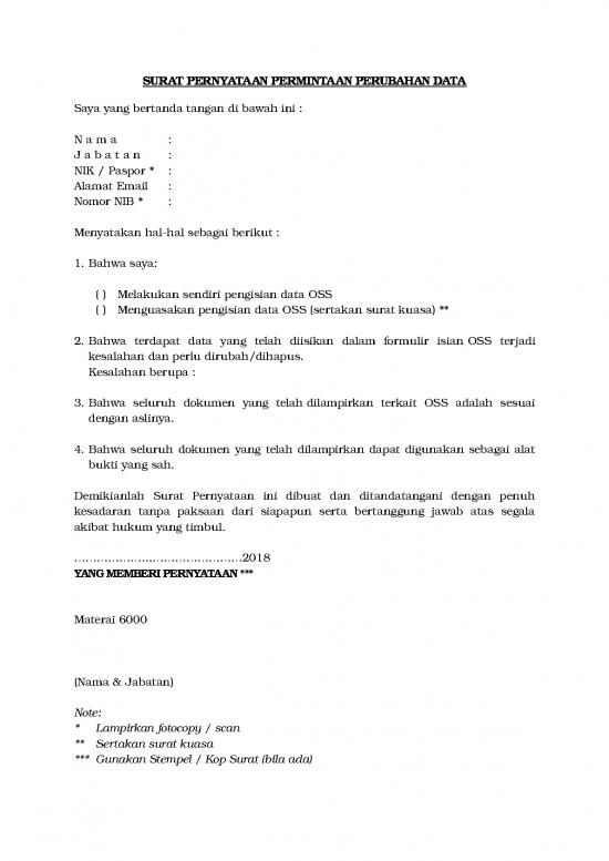 picture_2018 11 15 Ixjc Surat Pernyataan Permintaan Perubahan Data Oss | File - Surat Pernyataan Id 17747
