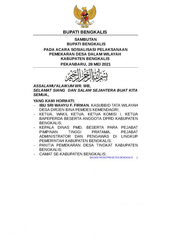 picture1_78915497228 Mei Pidato Bupati Sosialisasi Pemekaran Desa