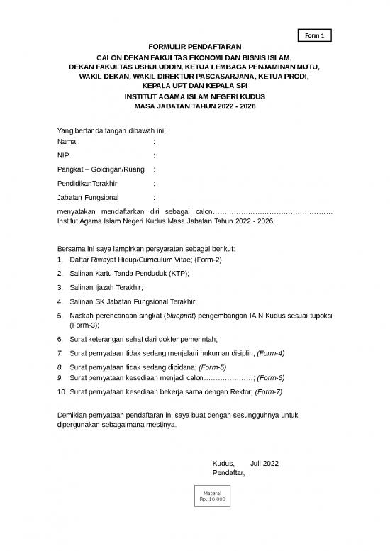 picture_Admin 39 Formulir Pendaftaran Dekan Febi Dkk | File - Daftar Riwayat Hidup Id 15754
