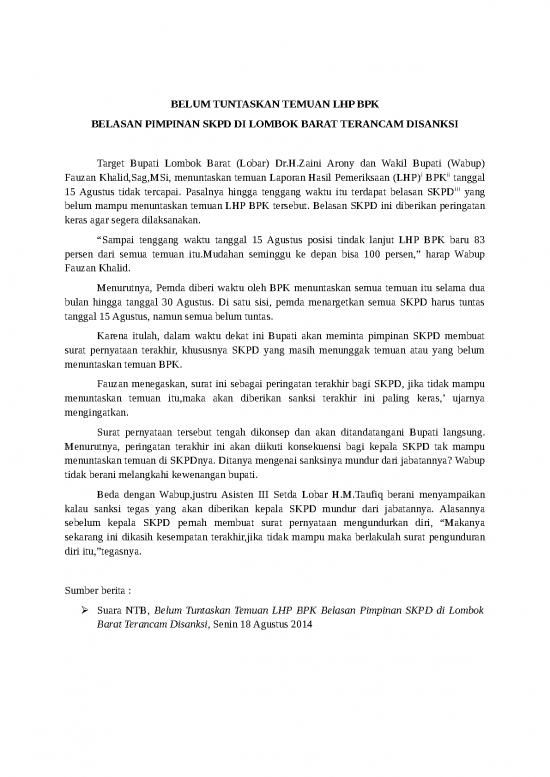 picture_Laporan Doc 16915 | Belum Tuntaskan Temuan Lhp Bpk