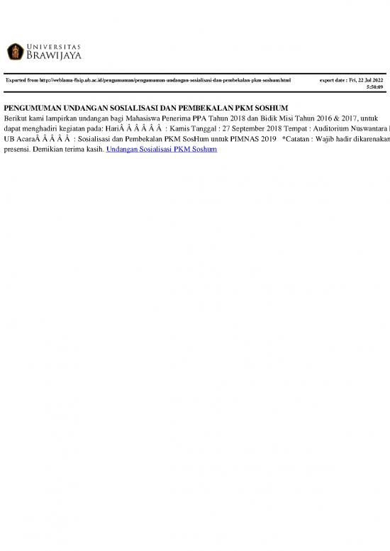 picture_Berita6765 Pengumuman Undangan Sosialisasi Dan Pembekalan Pkm Soshum | File - Undangan Sosialisasi Id 16064