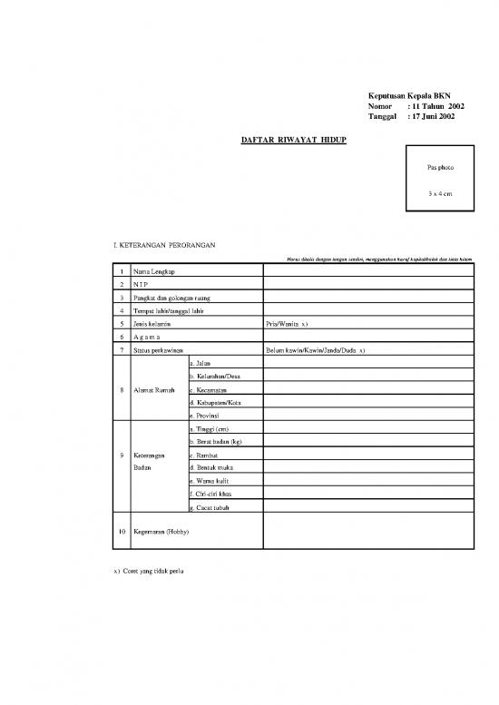 picture Blanko Drh Cpns | File - Daftar Riwayat Hidup Id 15912 picture Blanko Drh Cpns | File - Daftar Riwayat Hidup Id 15912
