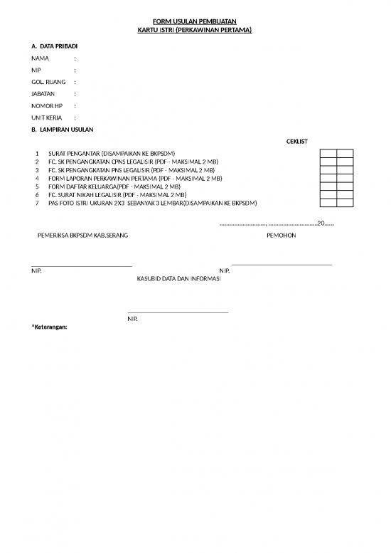 picture_Ceklist Karis Karsu | File - Surat Pengantar Id 17094