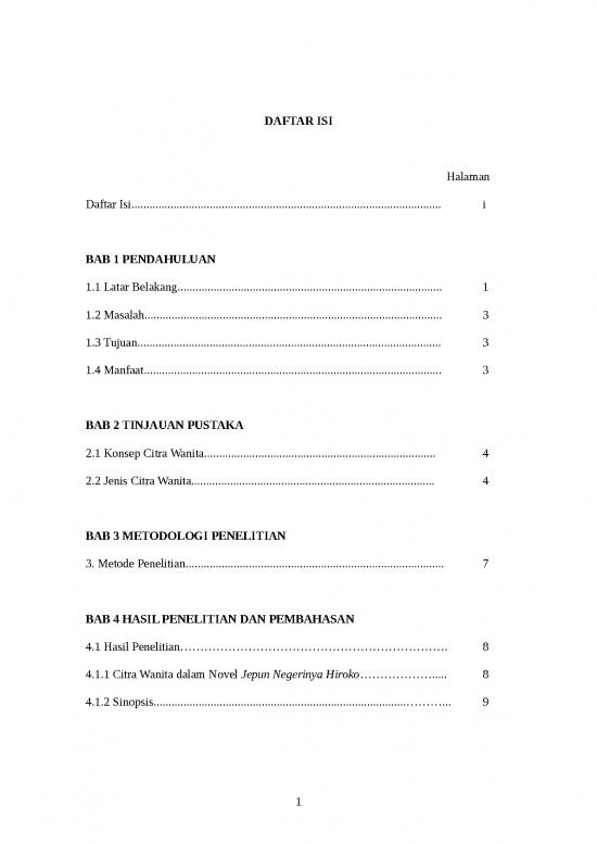 picture_Contoh Metode Penelitian 16101 | Citra Wanita Dalam Novel Jepun Negerinya Hiroko Karya Nh Dinni (2007)