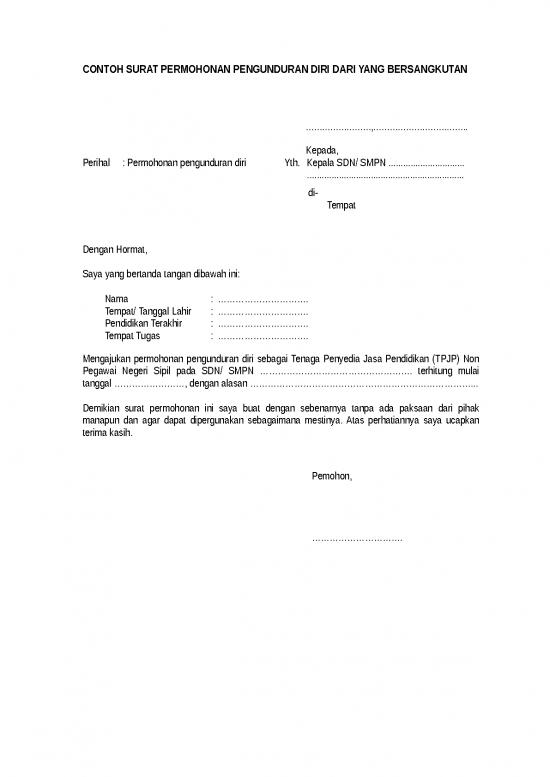 picture1_Contoh Surat Pengunduran Diri Tpjp | File - Surat Pengunduran Diri Id 16816