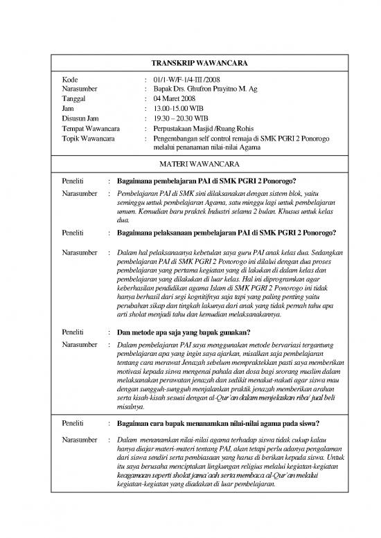 picture_Contoh Transkrip Hasil Wawancara | Laporan - Transkrip Wawancara Id 16375
