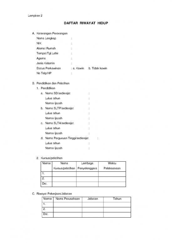 picture_Daftar Riwayat Hidup | File - Daftar Riwayat Hidup Id 15869