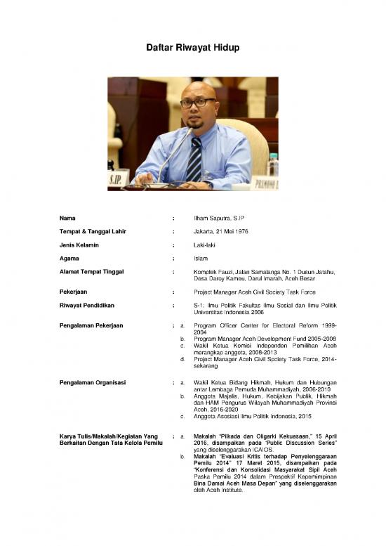 picture Daftar Riwayat Hidup Ilham Saputra | File - Daftar Riwayat Hidup Id 15762