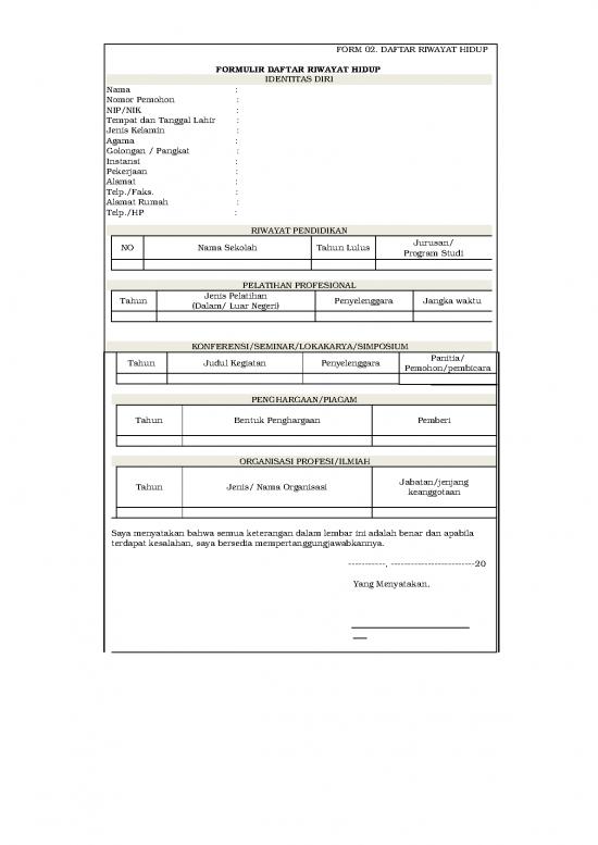 picture Form  Daftar Riwayat Hidup | File - Daftar Riwayat Hidup Id 15845 picture Form  Daftar Riwayat Hidup | File - Daftar Riwayat Hidup Id 15845