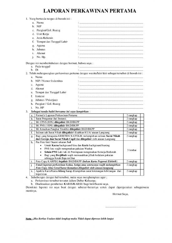 picture_Laporan Pdf 17092 | Form Karis Karsu Perkawinan Pertama