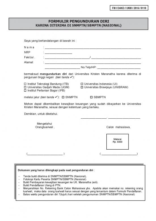 picture_Pertanian Pdf 17053 | Form Pengunduran Diri Diterima Snmptn Sbmpt Rev