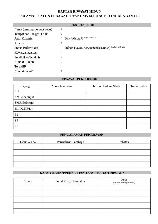 picture File - Laporan Pelatihan Id 16774 | Format Cv Surat Pernyataan Calon Tendik Tetap 2019