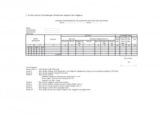 picture_Format Laporan Perkembangan Pelaksanaan Kegiatan Dan Anggaran | File - Laporan Kegiatan Id 17370