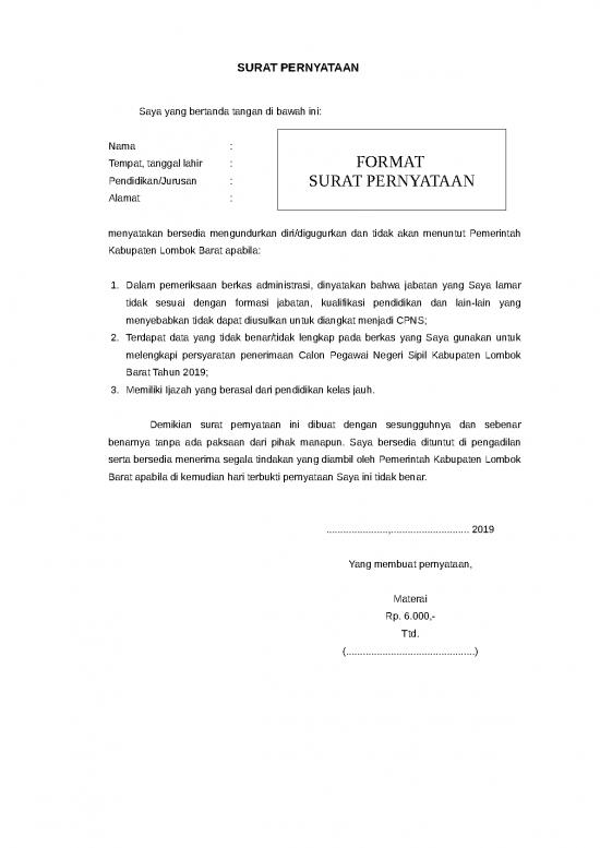 picture_File - Surat Pernyataan Id 16899 | Format Surat Pernyataan Bersedia Digugurkan Apabila