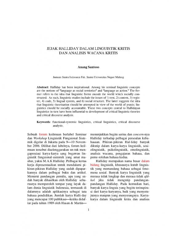 picture1_Sastra Pdf 16310 | Jejak Halliday Dalam Linguistik Kritis Dan Analisis Wacana Kritis Anang Santoso