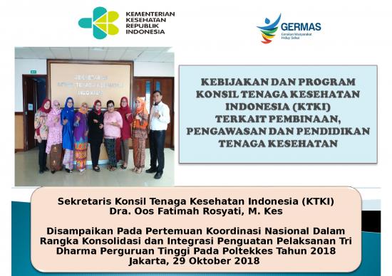 picture_Pendidikan Ppt 17974 | Kebijakan Dan Program Ktki Terkait Pembinaan Pengawasan Dan Pendidikan Nakes Oleh Sekretaris Ktki