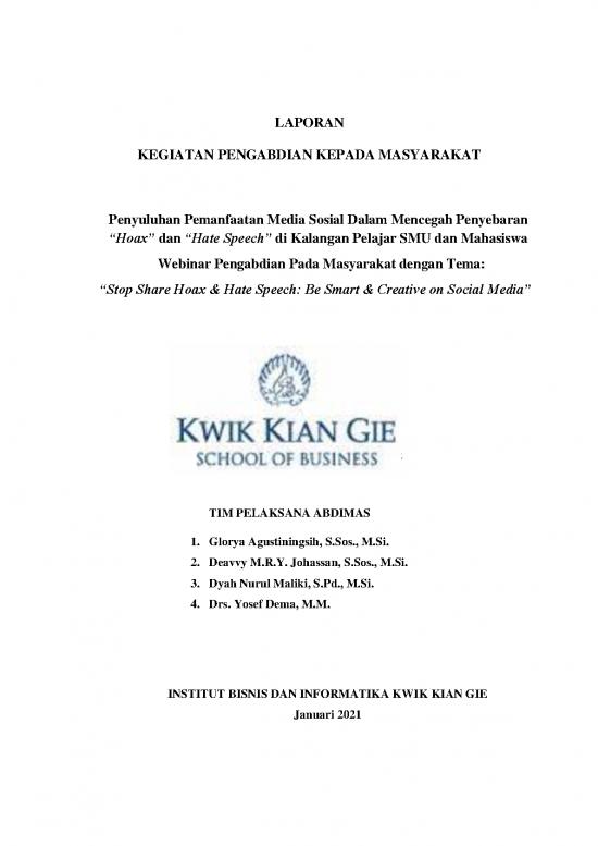 picture Laporan Akhir Abdimas Webinar Hoax Ganjil 2020 | File - Laporan Kegiatan Id 17340