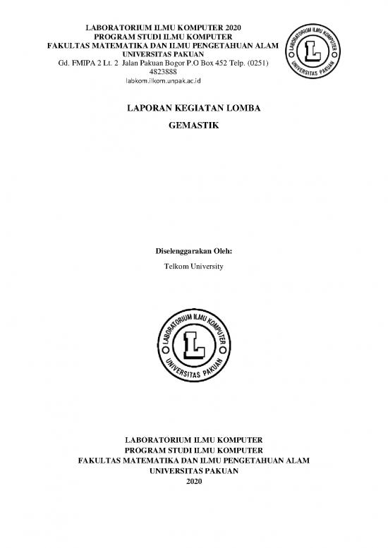 picture Laporan Kegiatan Lomba Gemastik | File - Laporan Kegiatan Id 17374