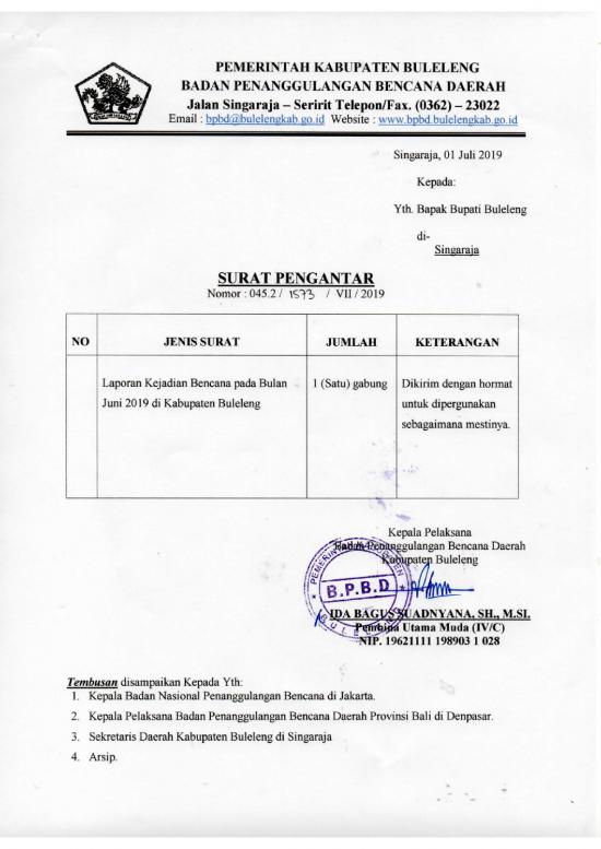picture_Laporan Kejadian Bencana Di Kabupaten Buleleng Bulan Juni 2019 83 | File - Surat Pengantar Id 17097