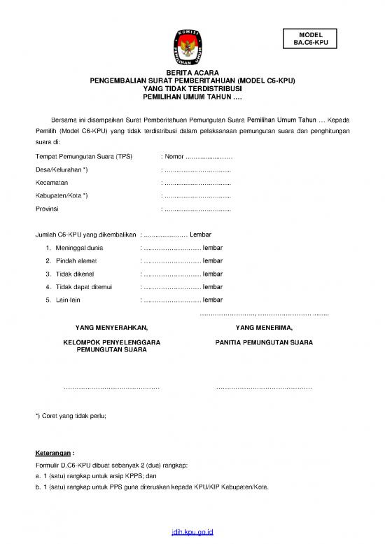 picture_Model Bc6 Kpu | File - Surat Pemberitahuan Id 18420