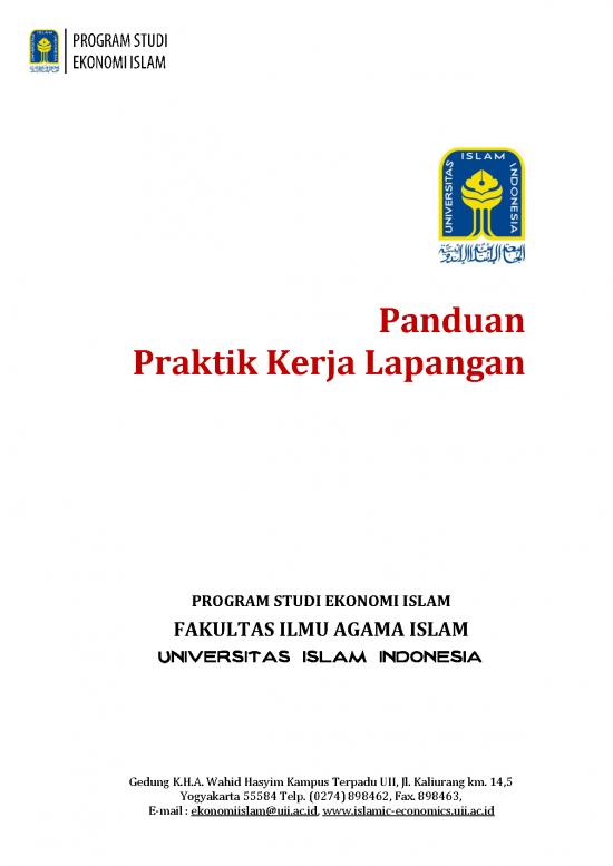 Ekonomi Pdf 18044 | Panduan Praktik Kerja Lapangan