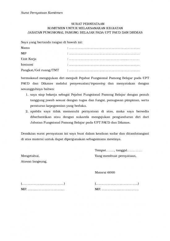 picture_Pbbp Surat Pernyataan Komitmen | File - Surat Pernyataan Id 17564