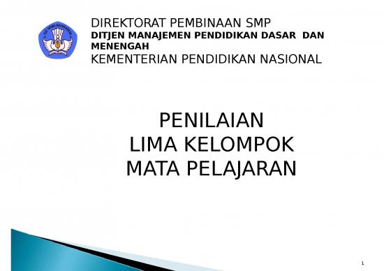 picture_Pendidikan Ppt 16251 |  Penilaian 5 Kelompok Mapel